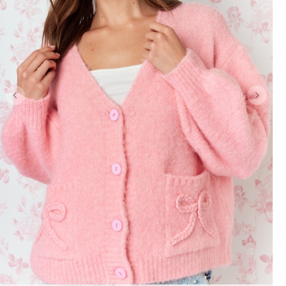 Rareraw “ Elsa “ Rareraw Braided Bow Sweater Cardigan 63 - Picture 2 of 7